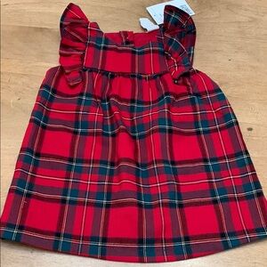 NWT. Plaid Red and Green Dress - 6 months
